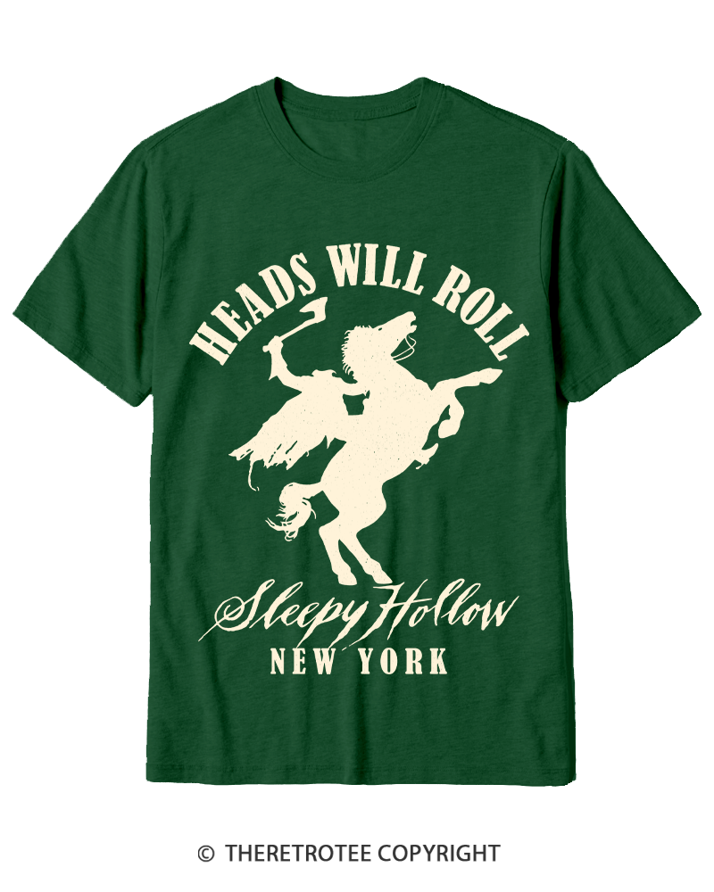 TheRetroTee Heads Will Roll 1990s Cotton T-Shirt