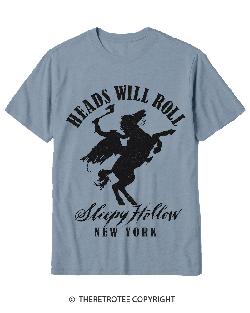 TheRetroTee Heads Will Roll 1990s Cotton T-Shirt