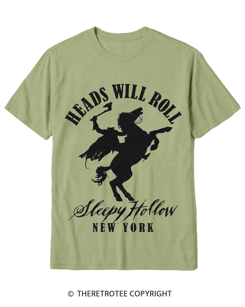 TheRetroTee Heads Will Roll 1990s Cotton T-Shirt