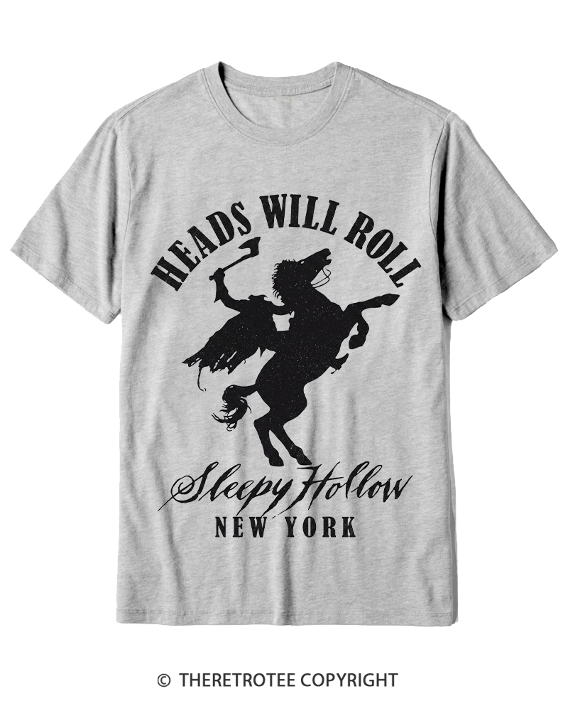 TheRetroTee Heads Will Roll 1990s Cotton T-Shirt