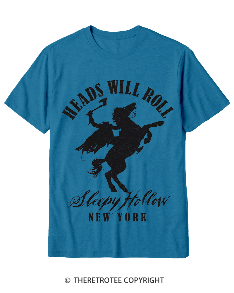 TheRetroTee Heads Will Roll 1990s Cotton T-Shirt