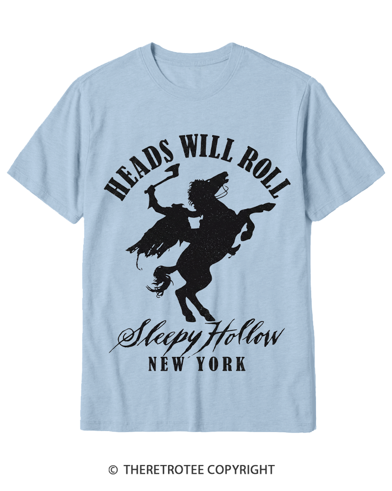 TheRetroTee Heads Will Roll 1990s Cotton T-Shirt