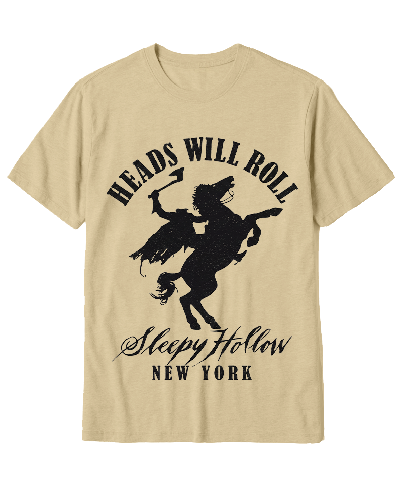 TheRetroTee Heads Will Roll 1990s Cotton T-Shirt