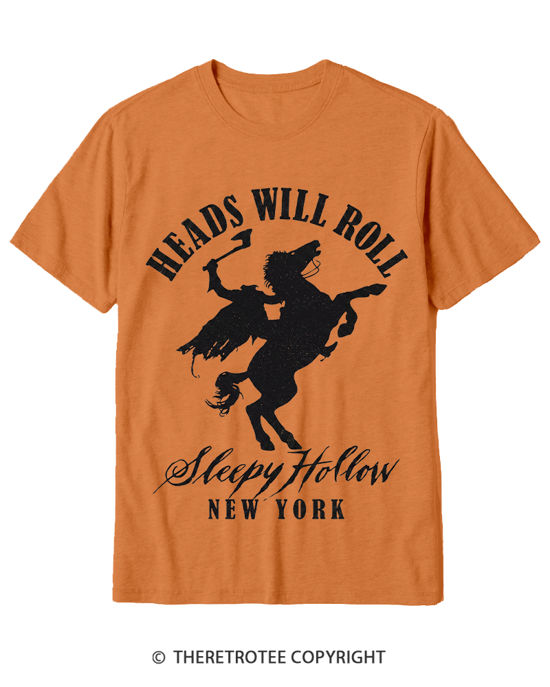 TheRetroTee Heads Will Roll 1990s Cotton T-Shirt