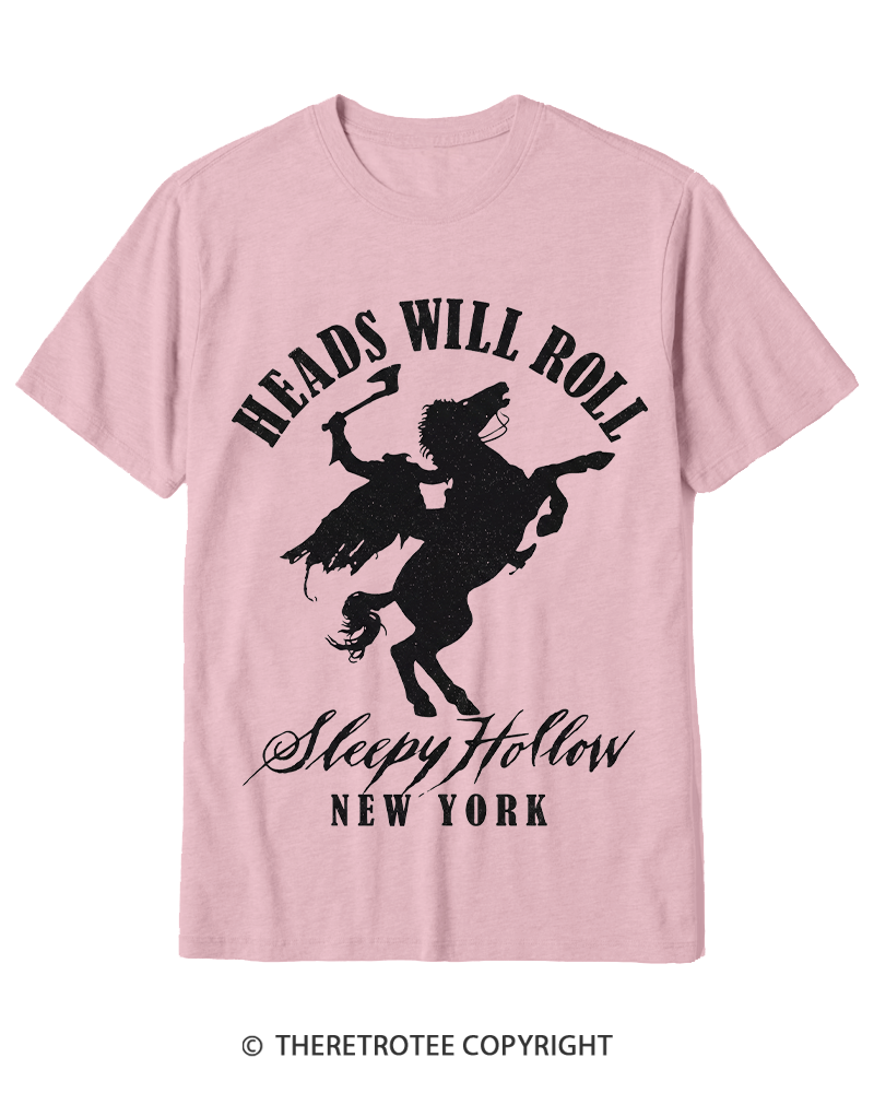 TheRetroTee Heads Will Roll 1990s Cotton T-Shirt