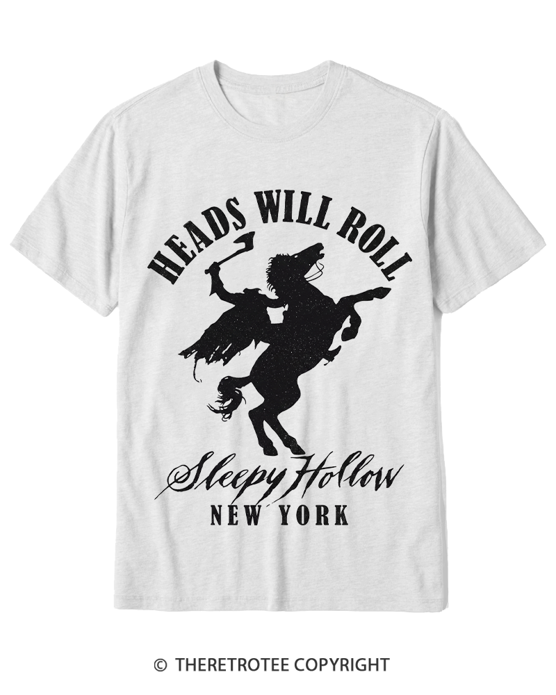 TheRetroTee Heads Will Roll 1990s Cotton T-Shirt