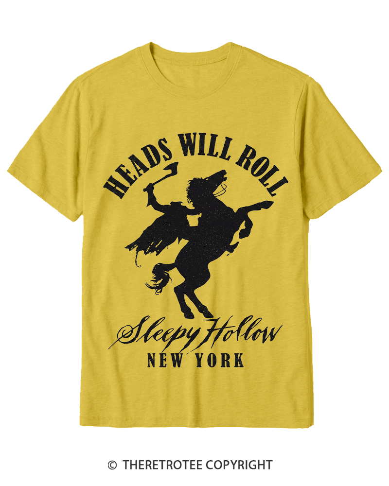 TheRetroTee Heads Will Roll 1990s Cotton T-Shirt