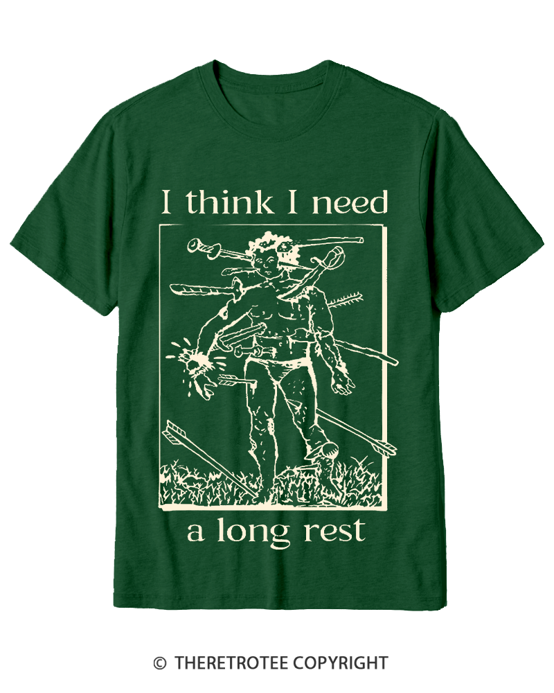 TheRetroTee I Think I Need A Long Rest Cotton T-Shirt