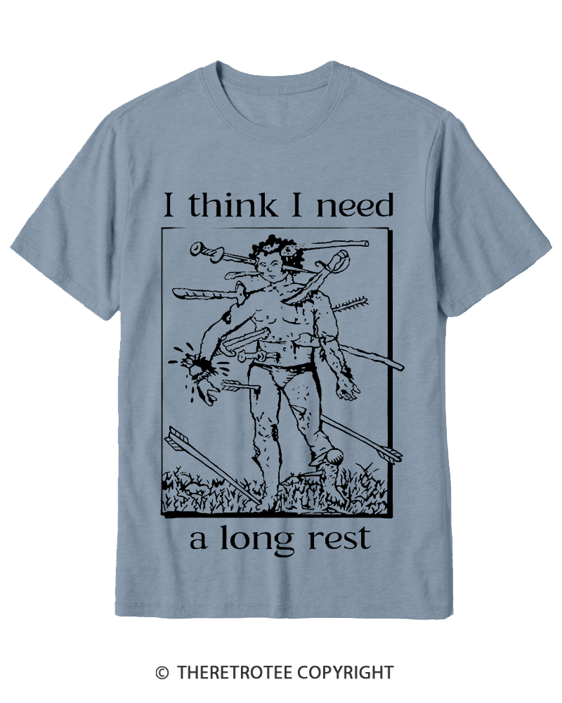 TheRetroTee I Think I Need A Long Rest Cotton T-Shirt