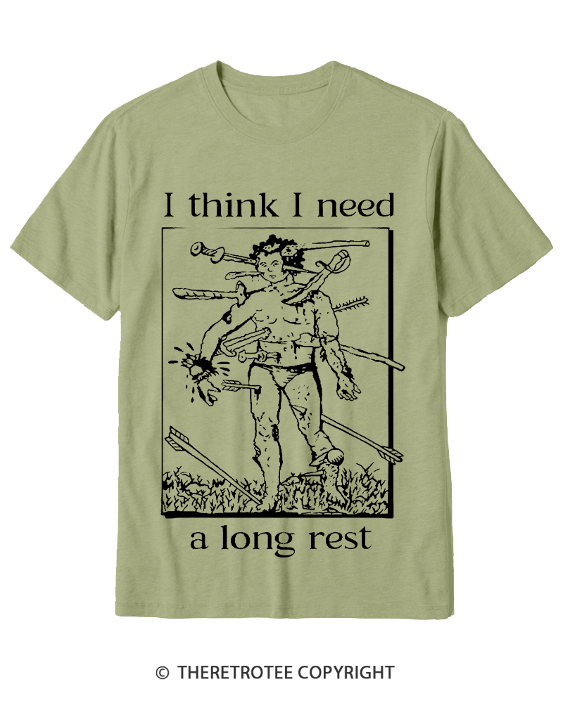 TheRetroTee I Think I Need A Long Rest Cotton T-Shirt