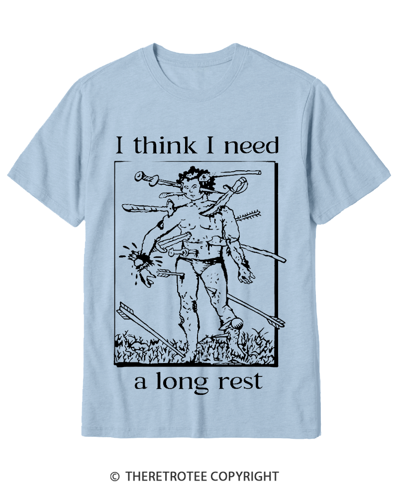 TheRetroTee I Think I Need A Long Rest Cotton T-Shirt