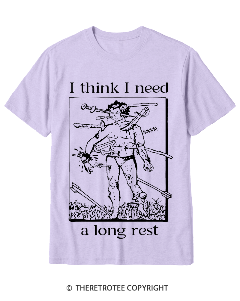 TheRetroTee I Think I Need A Long Rest Cotton T-Shirt