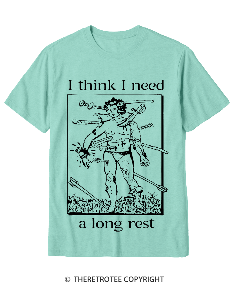 TheRetroTee I Think I Need A Long Rest Cotton T-Shirt