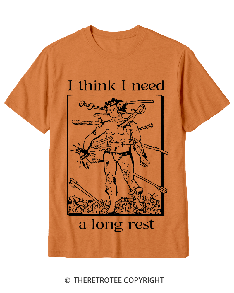 TheRetroTee I Think I Need A Long Rest Cotton T-Shirt