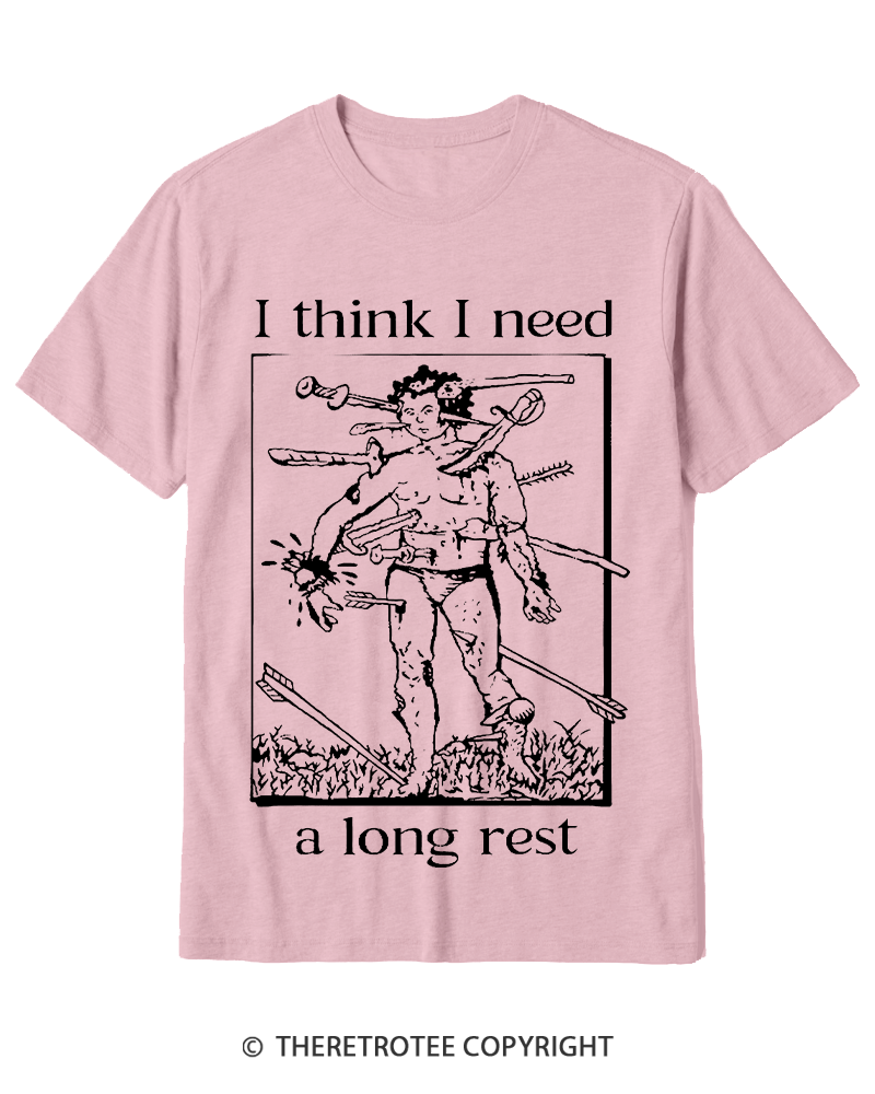TheRetroTee I Think I Need A Long Rest Cotton T-Shirt