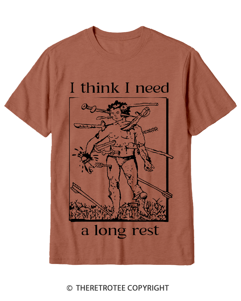 TheRetroTee I Think I Need A Long Rest Cotton T-Shirt