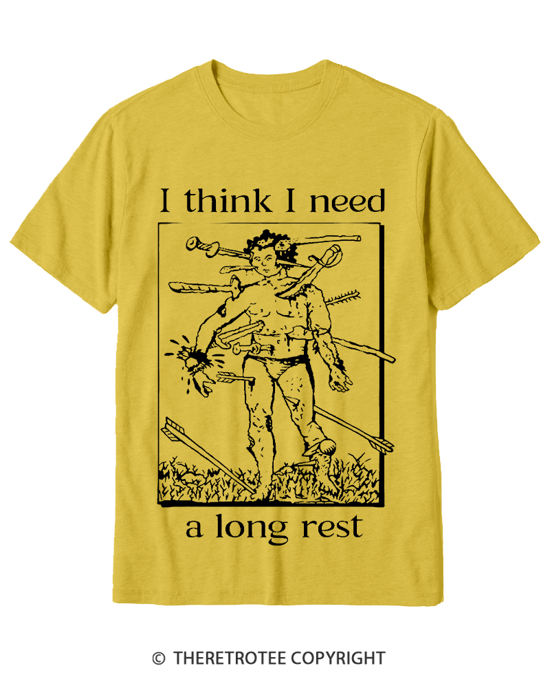 TheRetroTee I Think I Need A Long Rest Cotton T-Shirt