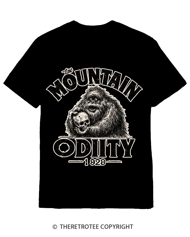 TheRetroTee Mountain Oddity Legend Cotton T-Shirt