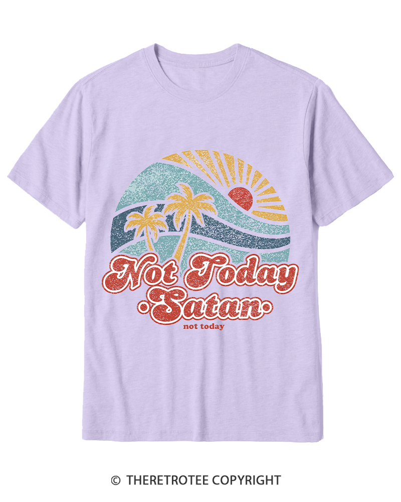 TheRetroTee Not Today Satan Cotton T-Shirt