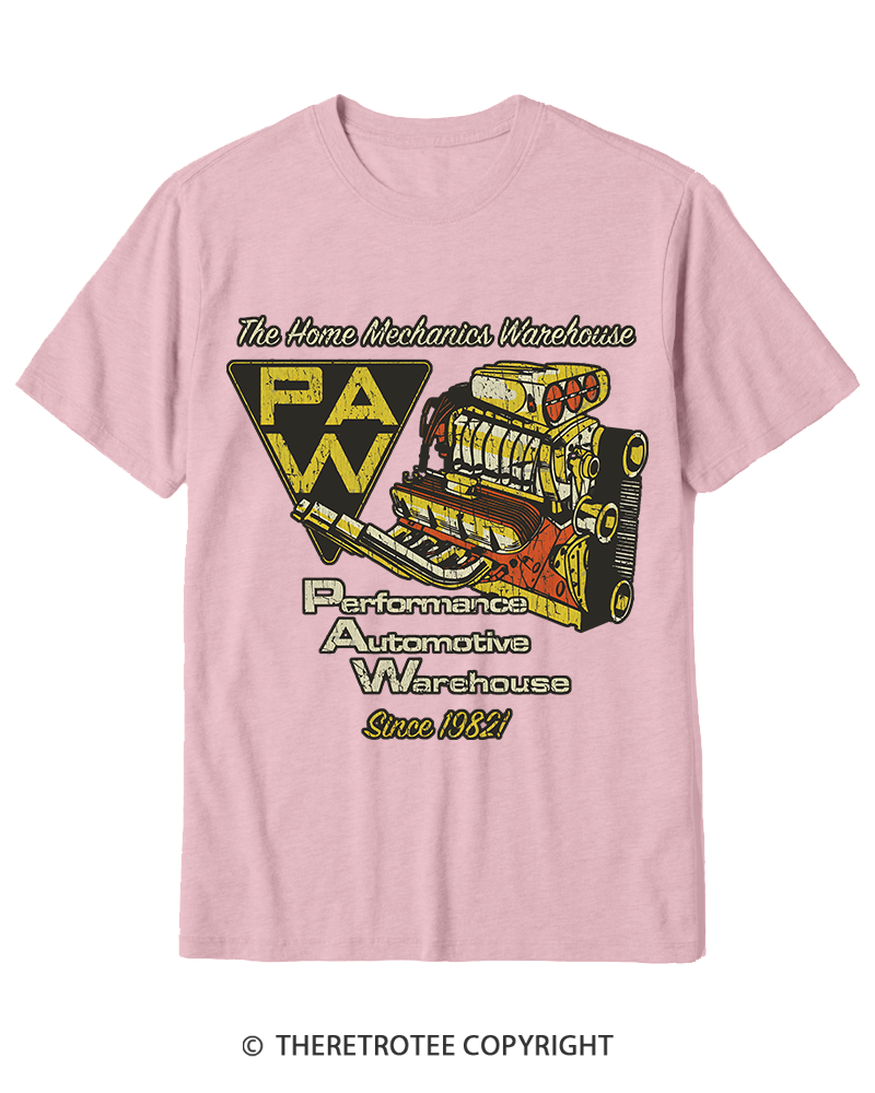 TheRetroTee Performance Automotive Warehouse 1980s Cotton T-Shirt