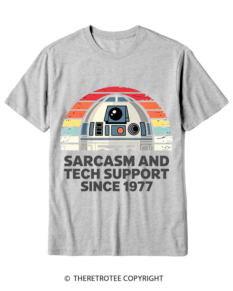 TheRetroTee Sarcasm And Tech Support Since 1977 Cotton T-Shirt