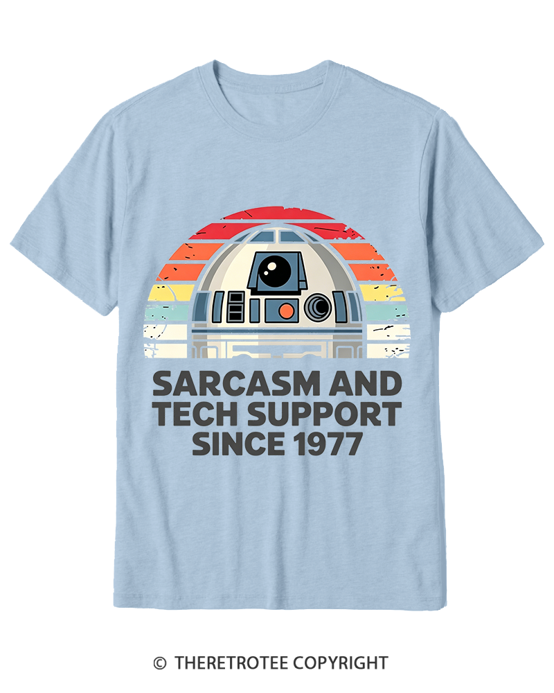 TheRetroTee Sarcasm And Tech Support Since 1977 Cotton T-Shirt