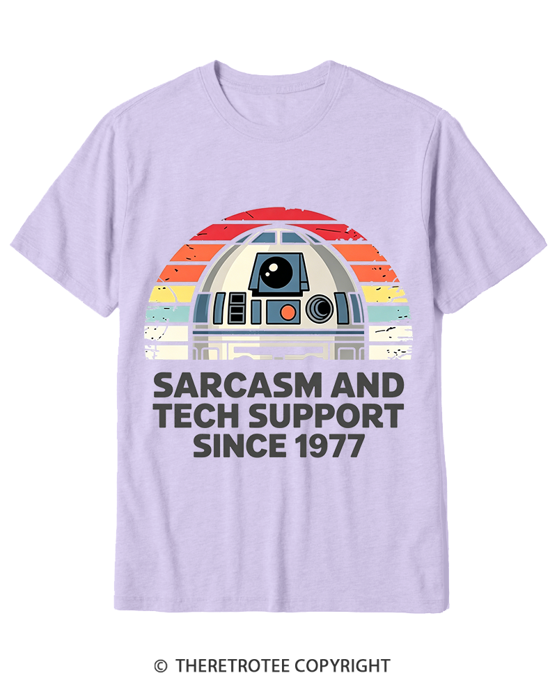 TheRetroTee Sarcasm And Tech Support Since 1977 Cotton T-Shirt