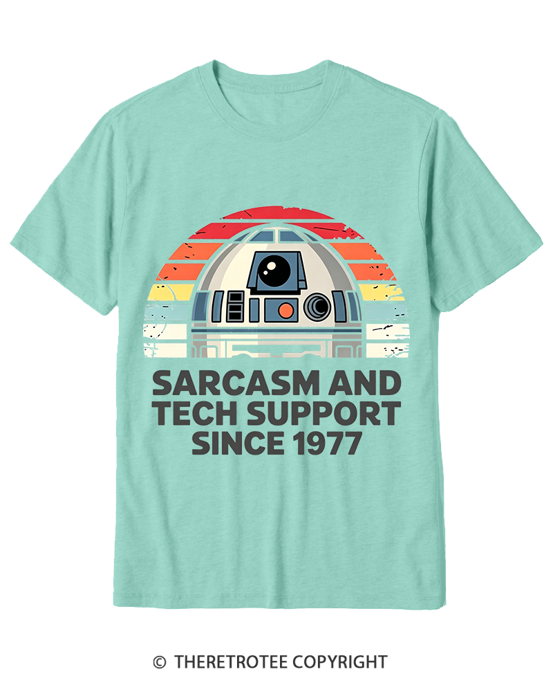 TheRetroTee Sarcasm And Tech Support Since 1977 Cotton T-Shirt