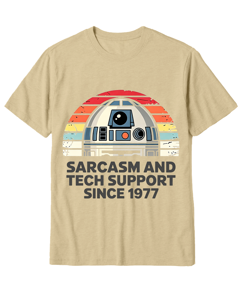 TheRetroTee Sarcasm And Tech Support Since 1977 Cotton T-Shirt