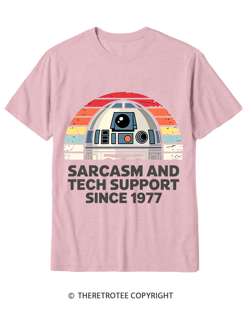 TheRetroTee Sarcasm And Tech Support Since 1977 Cotton T-Shirt
