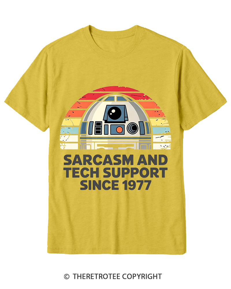 TheRetroTee Sarcasm And Tech Support Since 1977 Cotton T-Shirt