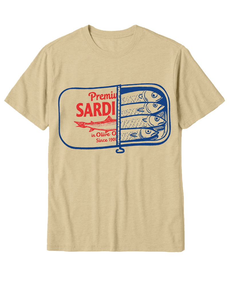 TheRetroTee Sardines 1930s Cotton T-Shirt