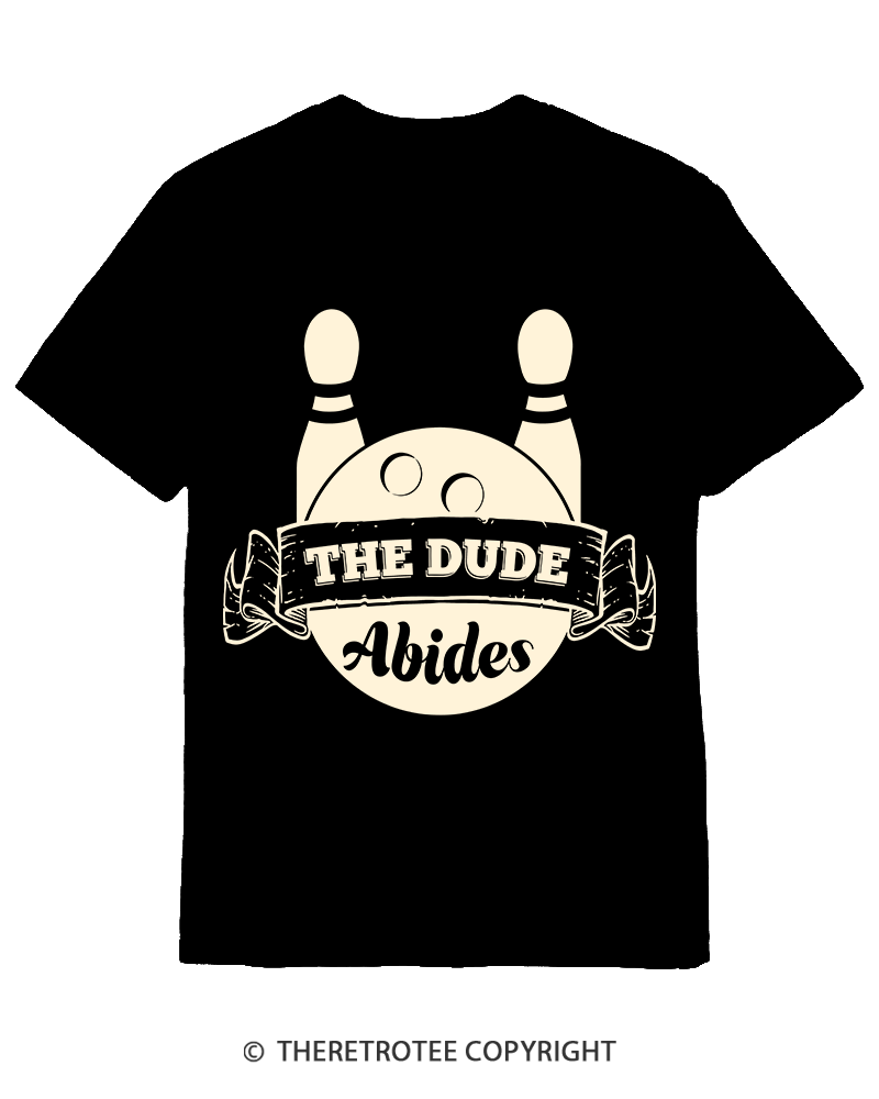 TheRetroTee The dude abides Classic 1990s Cotton T-Shirt