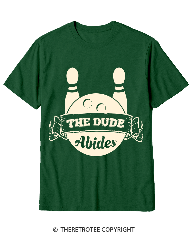 TheRetroTee The dude abides Classic 1990s Cotton T-Shirt