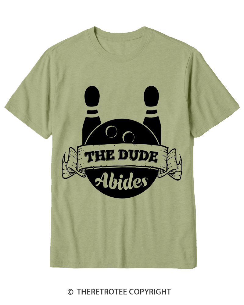 TheRetroTee The dude abides Classic 1990s Cotton T-Shirt