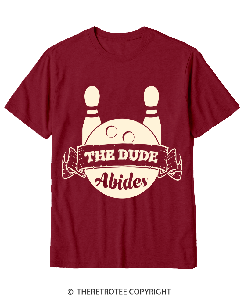 TheRetroTee The dude abides Classic 1990s Cotton T-Shirt