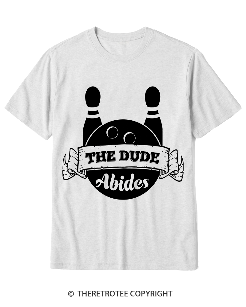 TheRetroTee The dude abides Classic 1990s Cotton T-Shirt