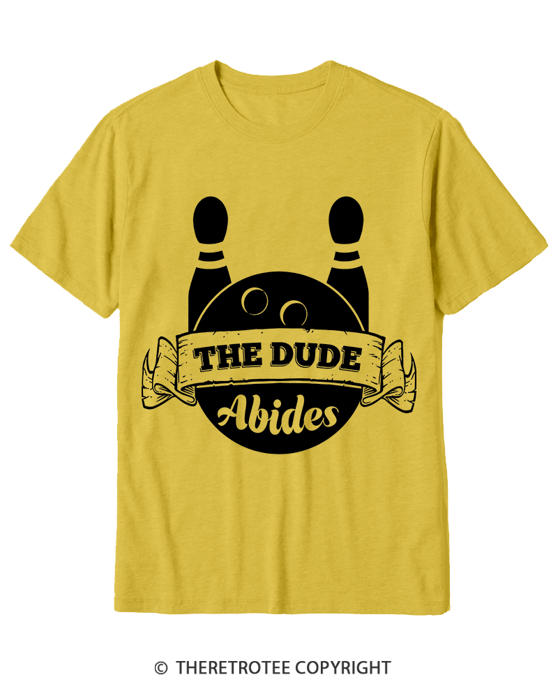 TheRetroTee The dude abides Classic 1990s Cotton T-Shirt