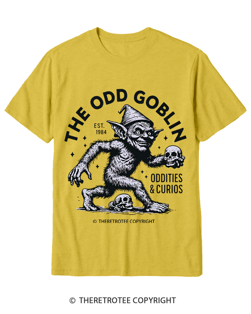 TheRetroTee The Odd Goblin Oddities and Curio Cotton T-Shirt