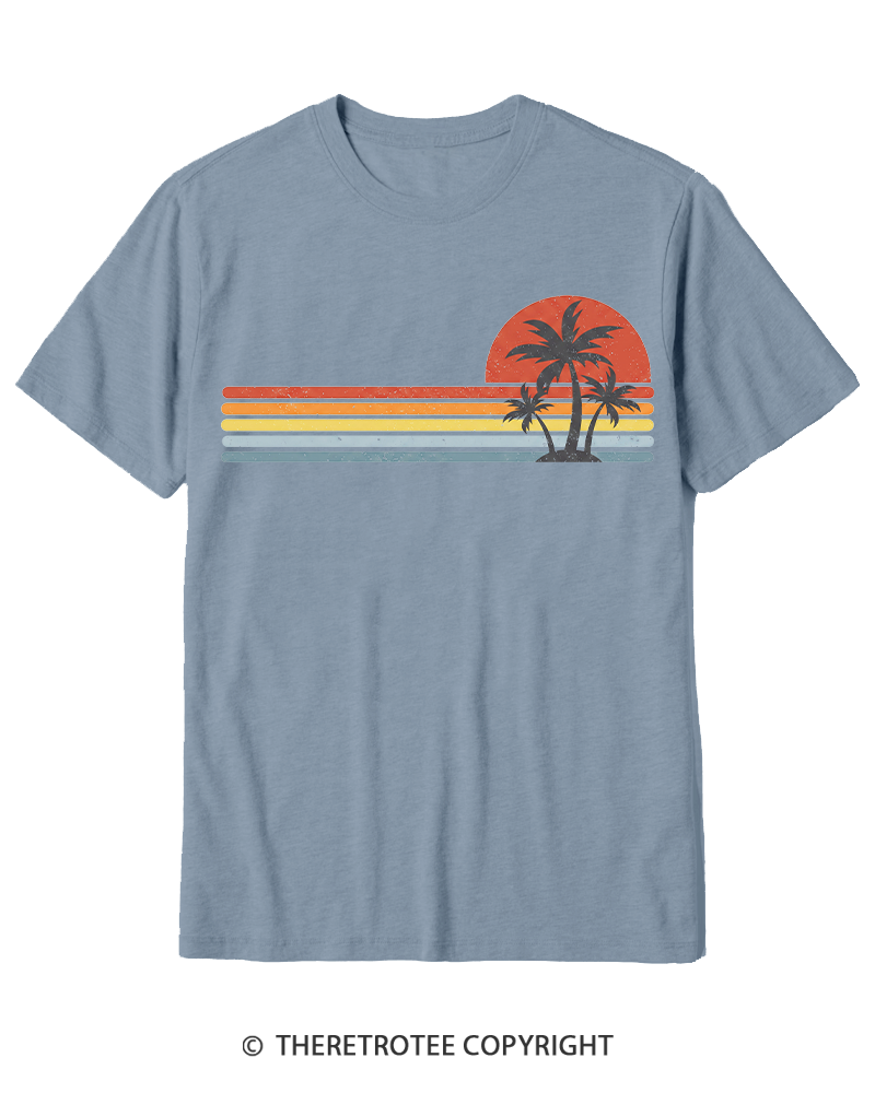 TheRetroTee Tropical Island 1980s Cotton T-Shirt