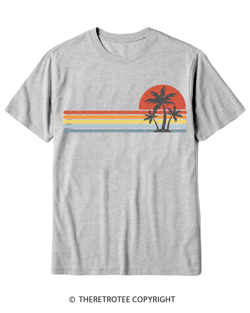 TheRetroTee Tropical Island 1980s Cotton T-Shirt