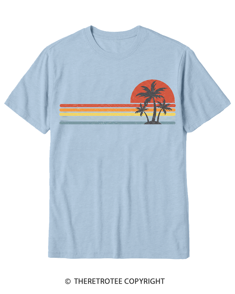 TheRetroTee Tropical Island 1980s Cotton T-Shirt