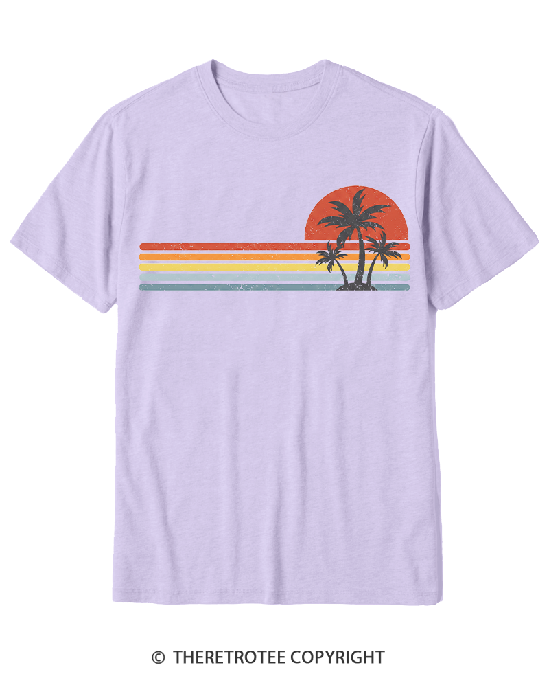 TheRetroTee Tropical Island 1980s Cotton T-Shirt