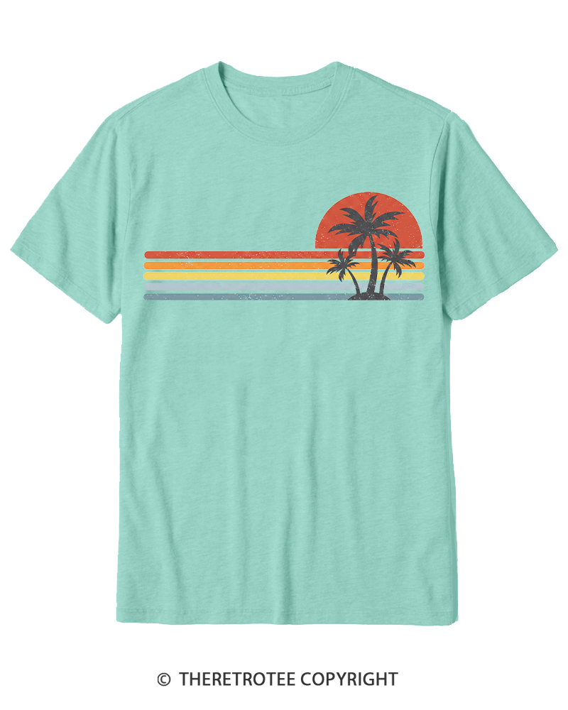 TheRetroTee Tropical Island 1980s Cotton T-Shirt