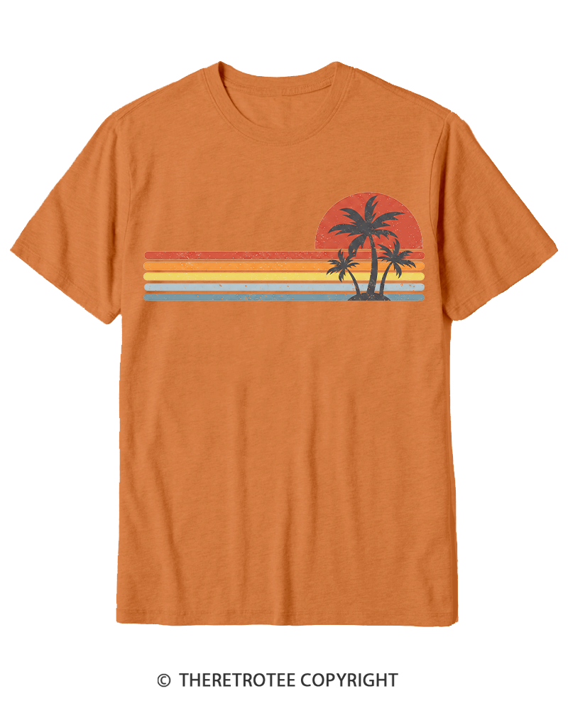 TheRetroTee Tropical Island 1980s Cotton T-Shirt