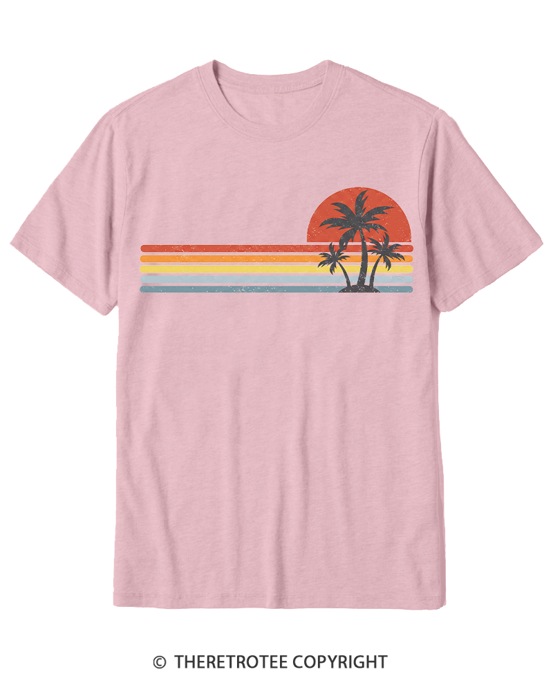 TheRetroTee Tropical Island 1980s Cotton T-Shirt