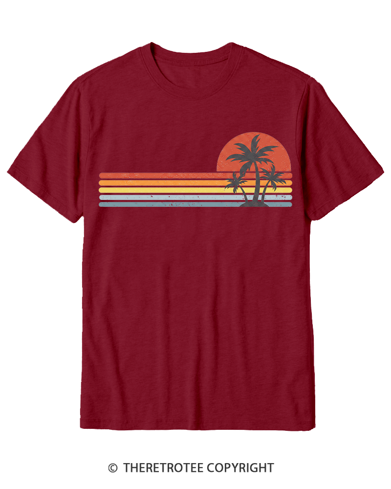 TheRetroTee Tropical Island 1980s Cotton T-Shirt