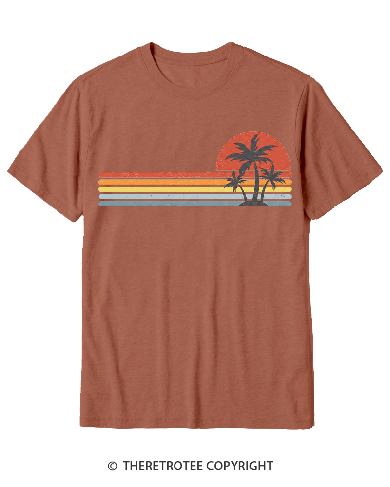 TheRetroTee Tropical Island 1980s Cotton T-Shirt