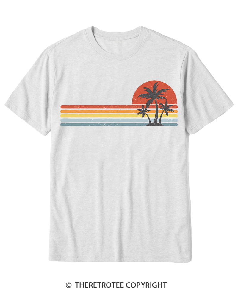 TheRetroTee Tropical Island 1980s Cotton T-Shirt