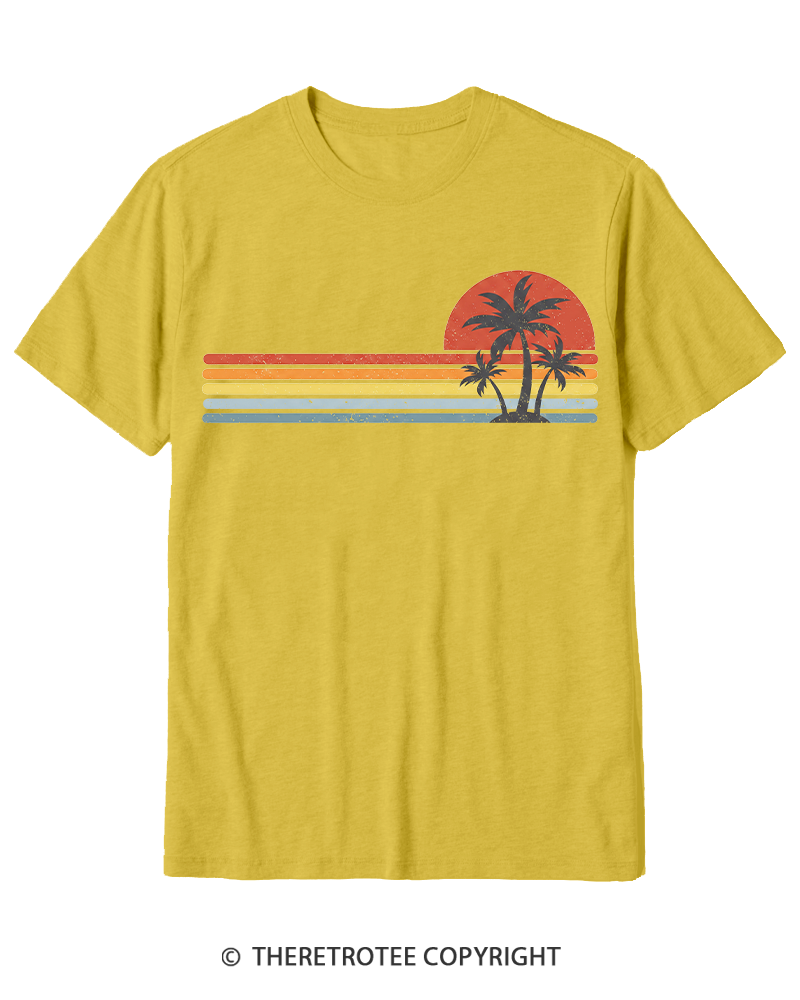 TheRetroTee Tropical Island 1980s Cotton T-Shirt